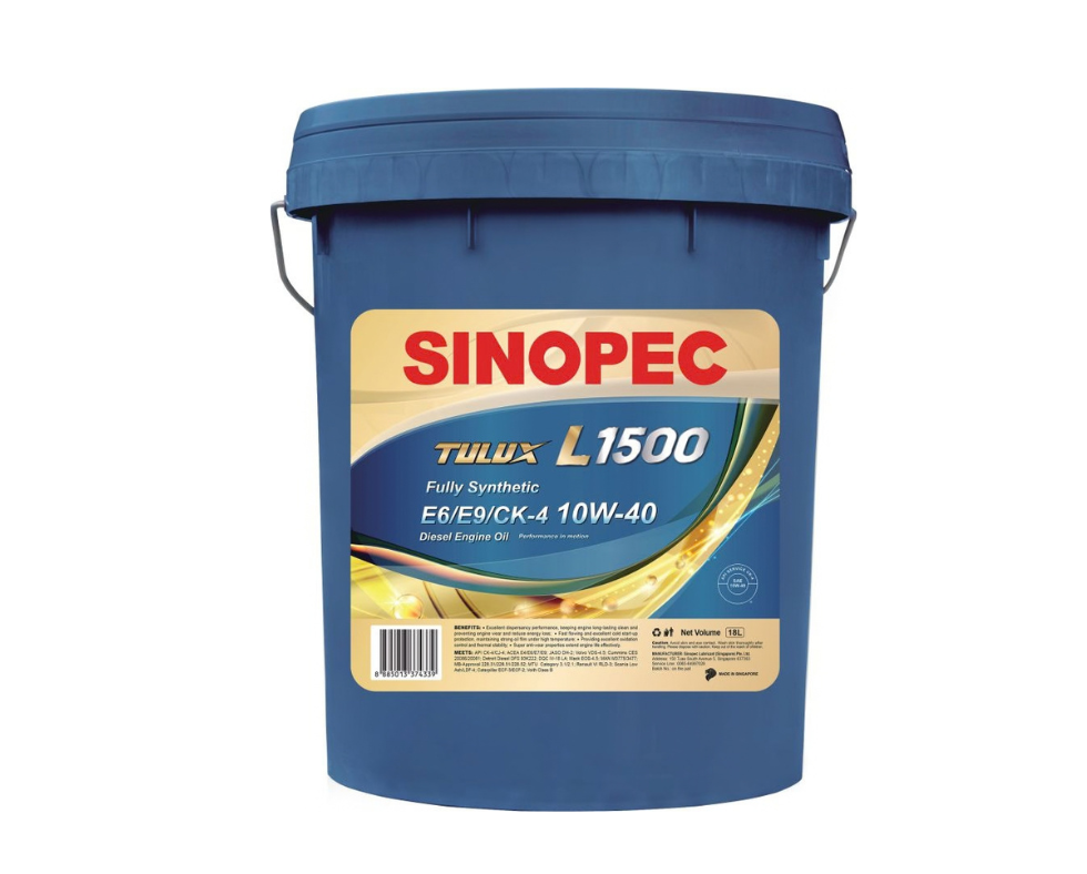 SINOPEC TULUX L1500 E8/E11 CK-4 10W-40 Diesel Engine Oil